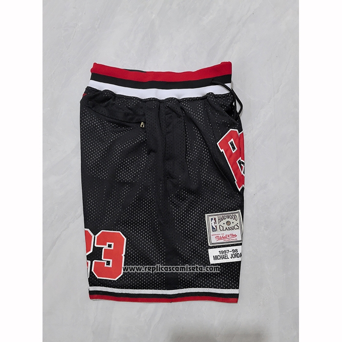 Pantalone Chicago Bulls Mitchell & Ness Just Don 1997-98 Negro